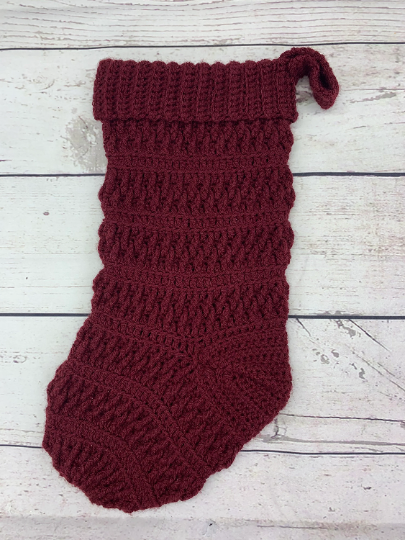 Crochet Pattern, crochet Christmas stocking pattern, crochet stocking pattern, Christmas stocking crochet pattern, large stocking crochet
