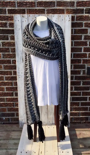 Crochet Super Scarf Pattern, Endless Textured Super Scarf pattern, crochet pattern, scarf pattern, Crochet scarf pattern, super scarf