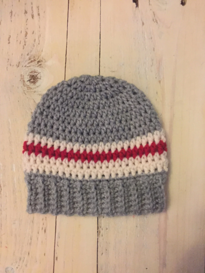 Crochet pattern, work sock hat pattern, crochet pattern for the whole family, winter hat pattern, hats for the family, sock monkey hat